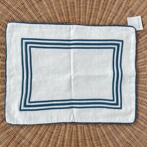 NEW Serena & Lily Riva Pillow Cover (18”x24”)-White/Captain’s Blue